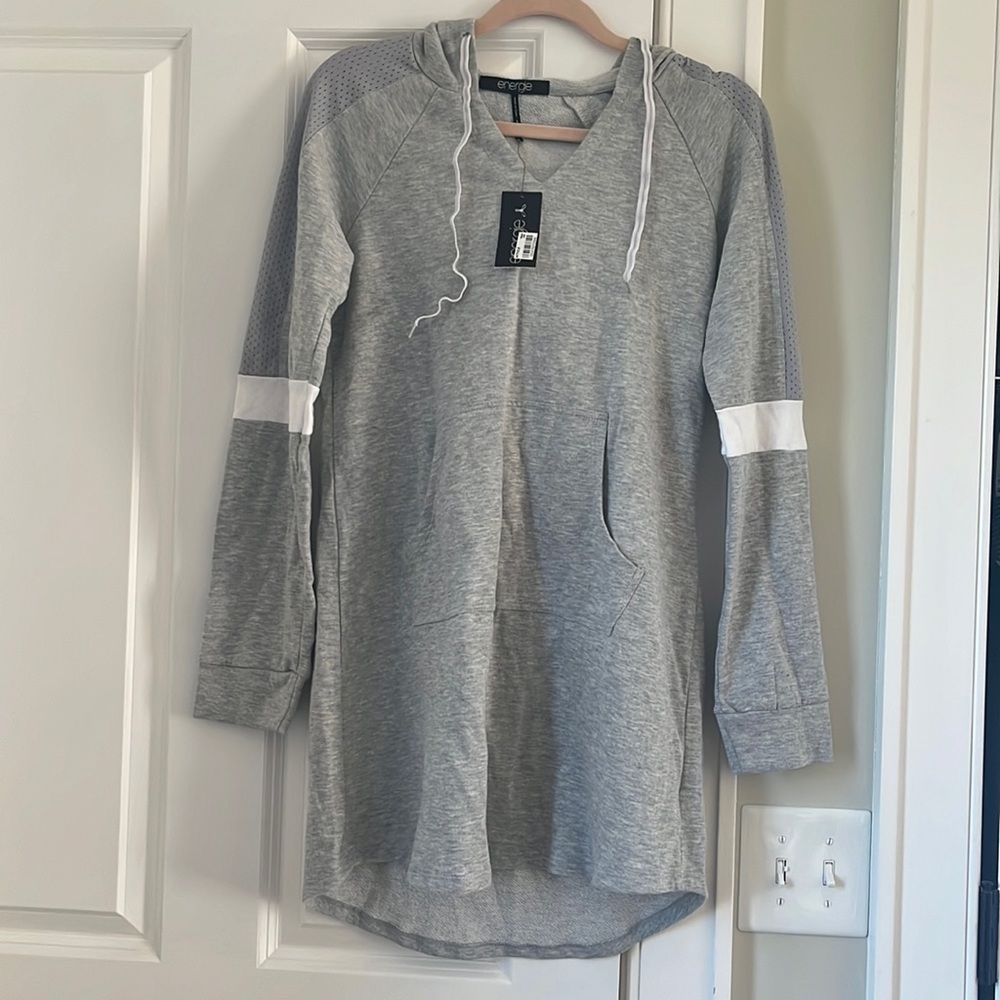 Grey sweatshirt dress
